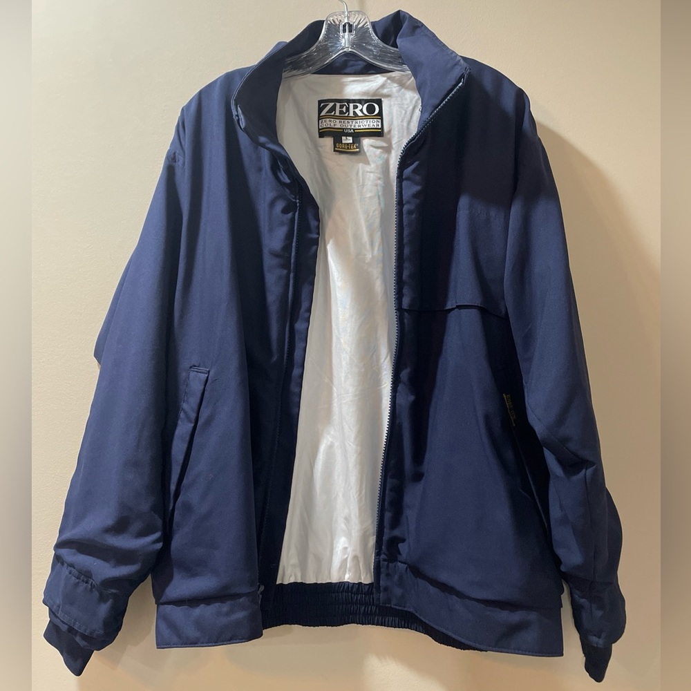 Vintage Zero Restriction Golf Outerwear Jacket Gore-tex Women’s L Blue Full Zip